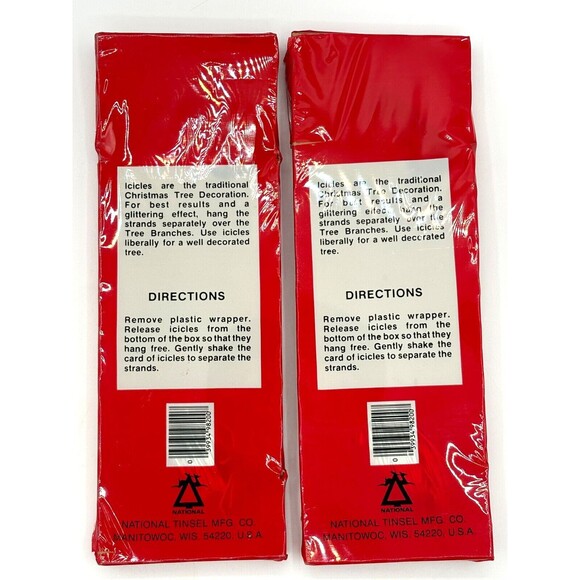 Christmas Silver Tinsel Flame Retardant Lot of 6 Packages 8000 Strands Total VTG - Picture 4 of 10